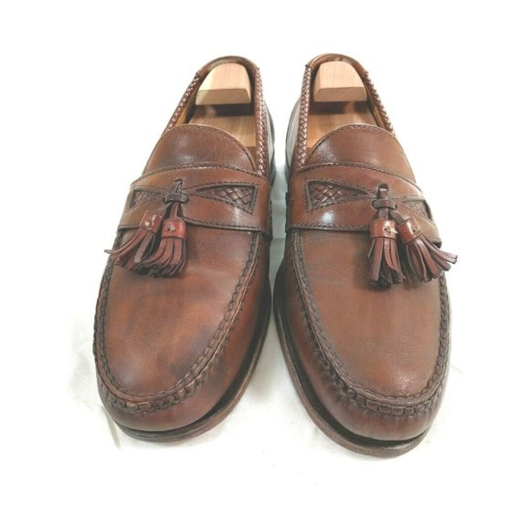  Allen Edmonds Brown Woven Tassel  Loafer 10.5 D main image 6